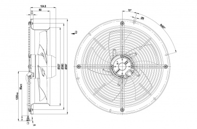 Вентилятор осевой ebmpapst W2D300CP0248