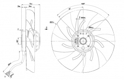 Вентилятор осевой ebmpapst A2D250AH0201