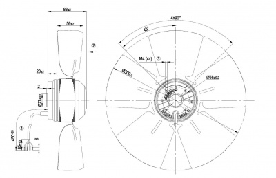 Вентилятор осевой ebmpapst A4E300AA0101 Вентилятор осевой ebmpapst A4E300AA0101