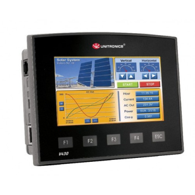 Контроллер Unitronics V430-J-R34: 4.3" экран, 20DI, 12RO, 2AI/DI, USB Контроллер Unitronics V430-J-R34: 4.3" экран, 20DI, 12RO, 2AI/DI, USB