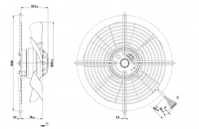 Вентилятор осевой ebmpapst S2D250BA0201 Вентилятор осевой ebmpapst S2D250BA0201
