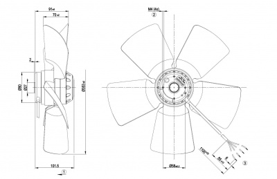Вентилятор осевой ebmpapst A4E350AA0623