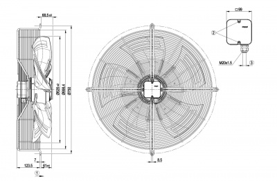 Вентилятор осевой ebmpapst S8D630AN0504 Вентилятор осевой ebmpapst S8D630AN0504