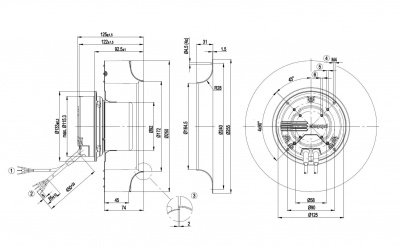 Вентилятор осевой ebmpapst R3G250AH5201 Вентилятор осевой ebmpapst R3G250AH5201
