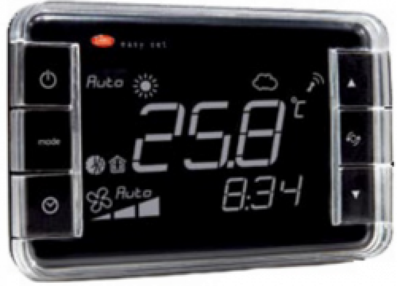 EW00TB1200 Термостат Easyset aria, контроль температуры + влажности, корпус белого цвета, &quot;инверсное&quot; отображение